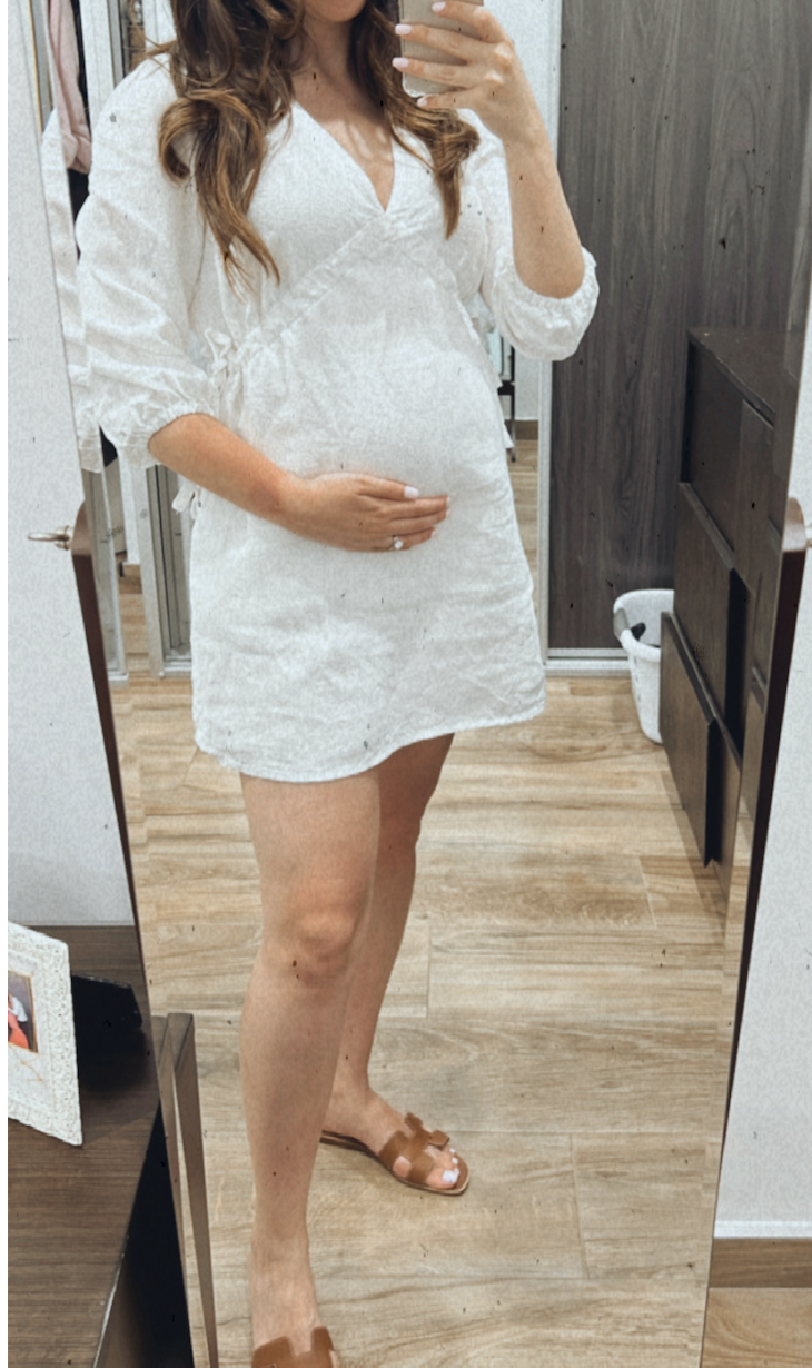 Linen Mini Dress With Tie Sides
