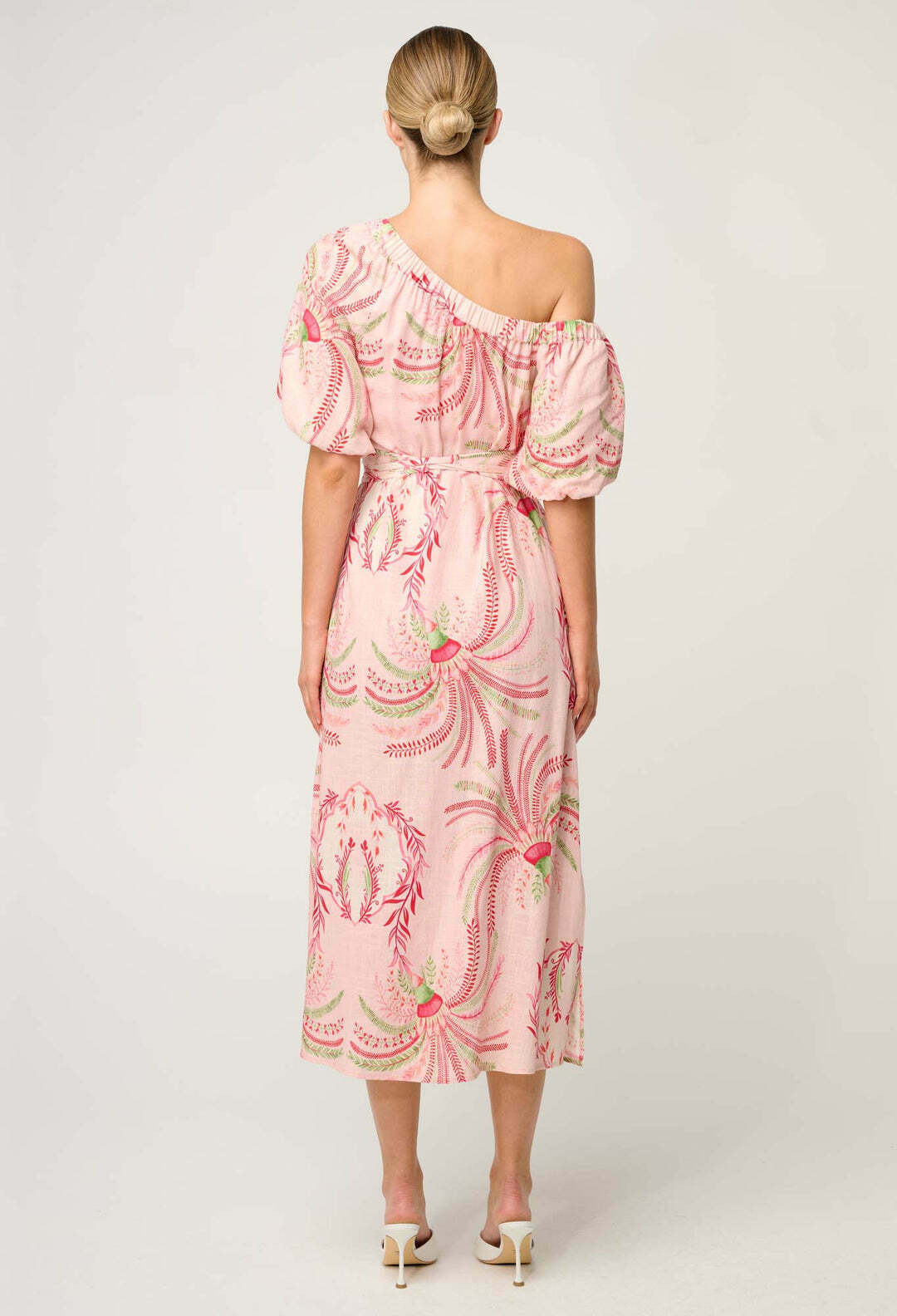 Zina One Shoulder Dress in Palmarosa BNWT Size 12 RRP $449!