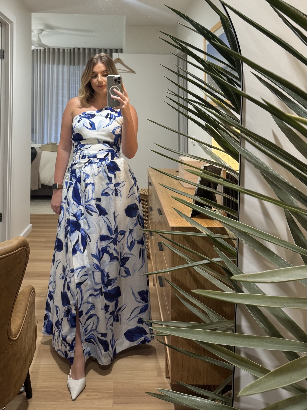  Willa Assymetrical Gathered Maxi Dress