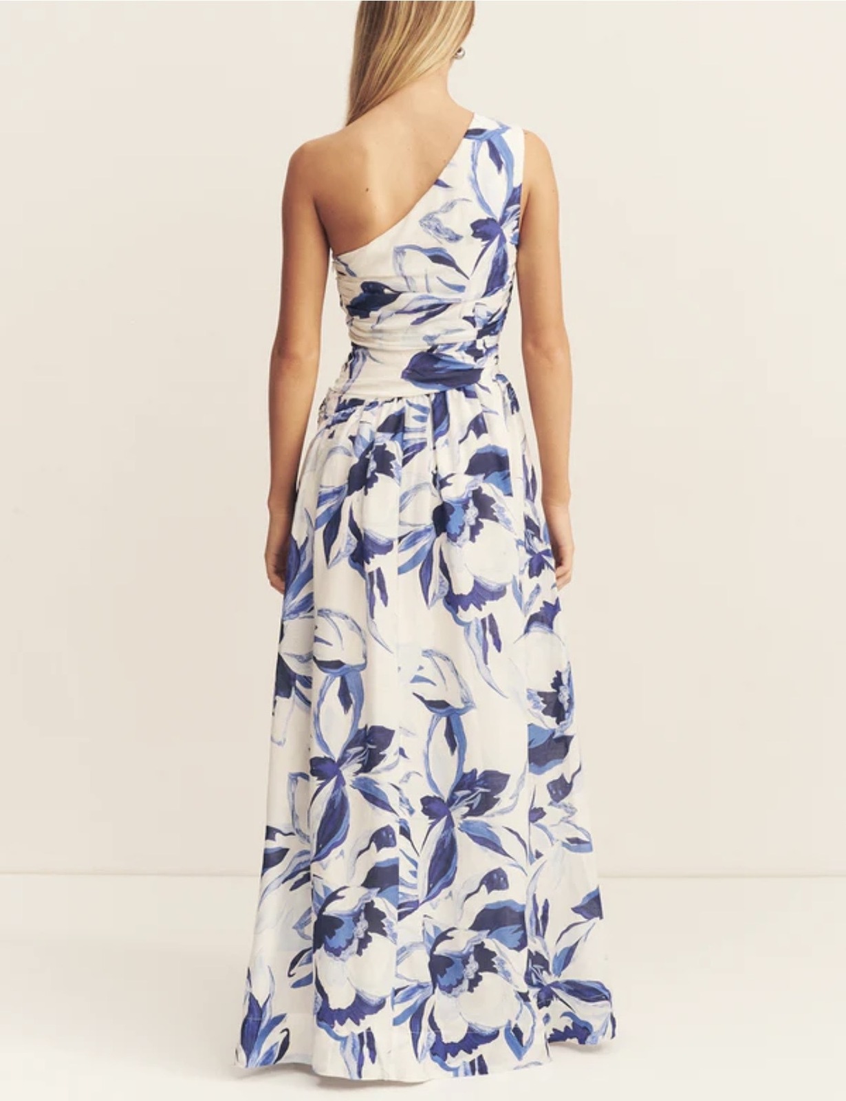  Willa Assymetrical Gathered Maxi Dress