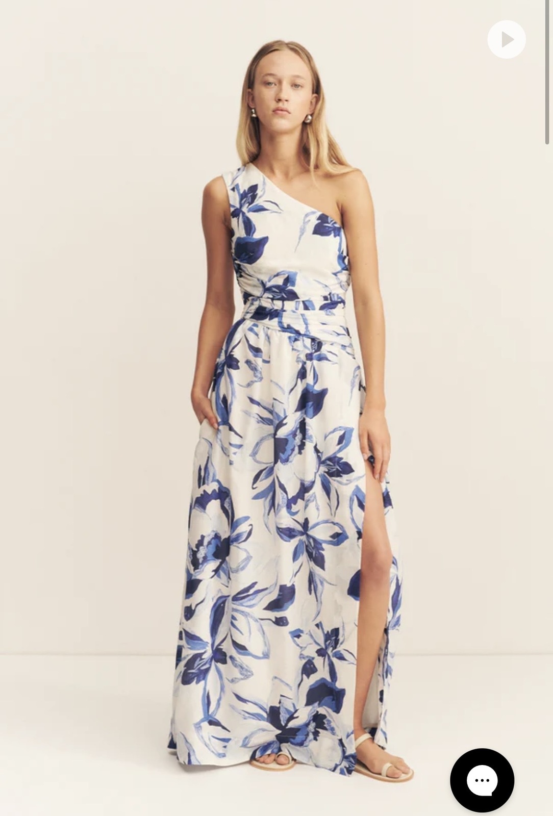  Willa Assymetrical Gathered Maxi Dress