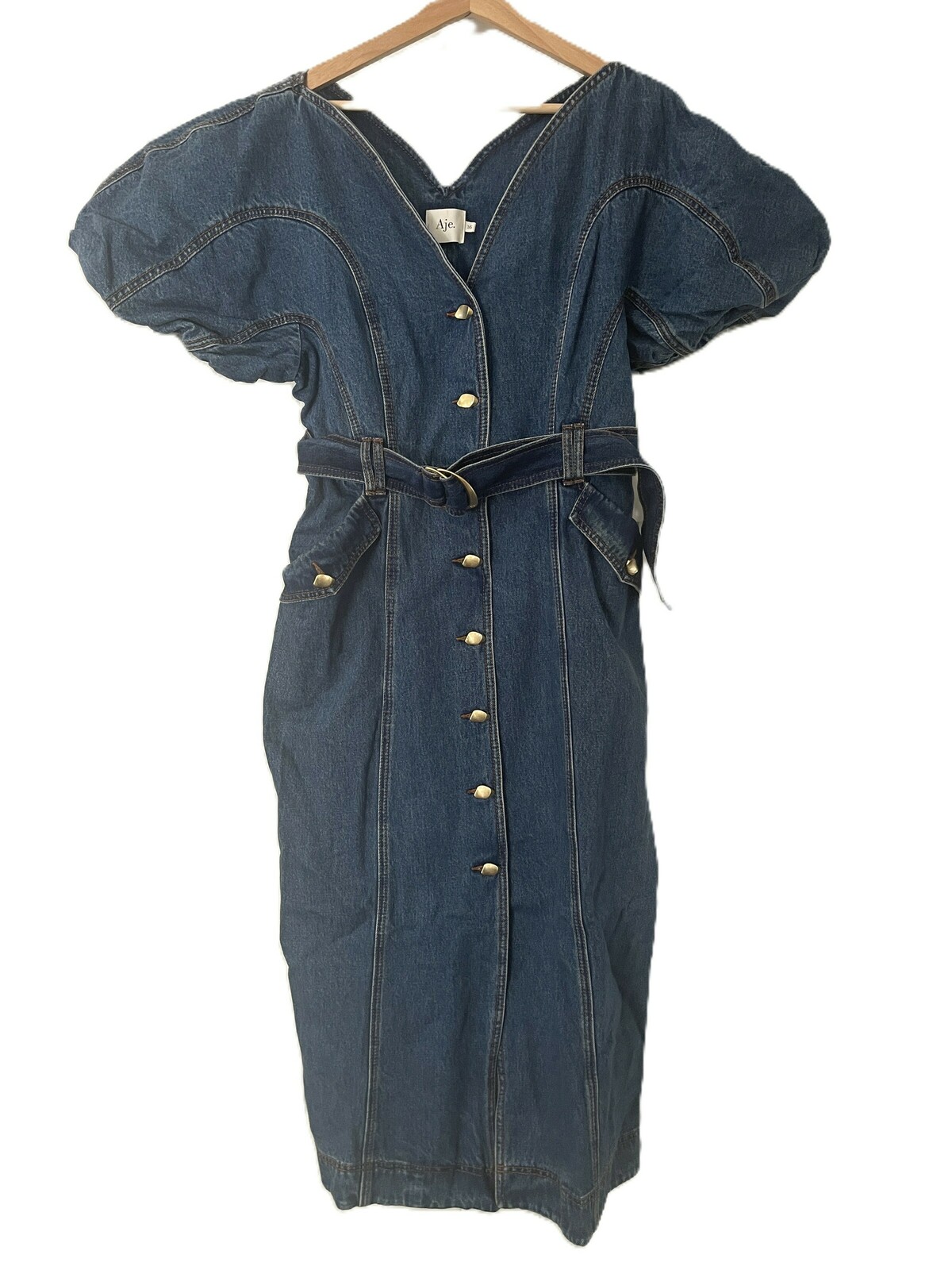 Harper Denim Midi Dress AU16/US12