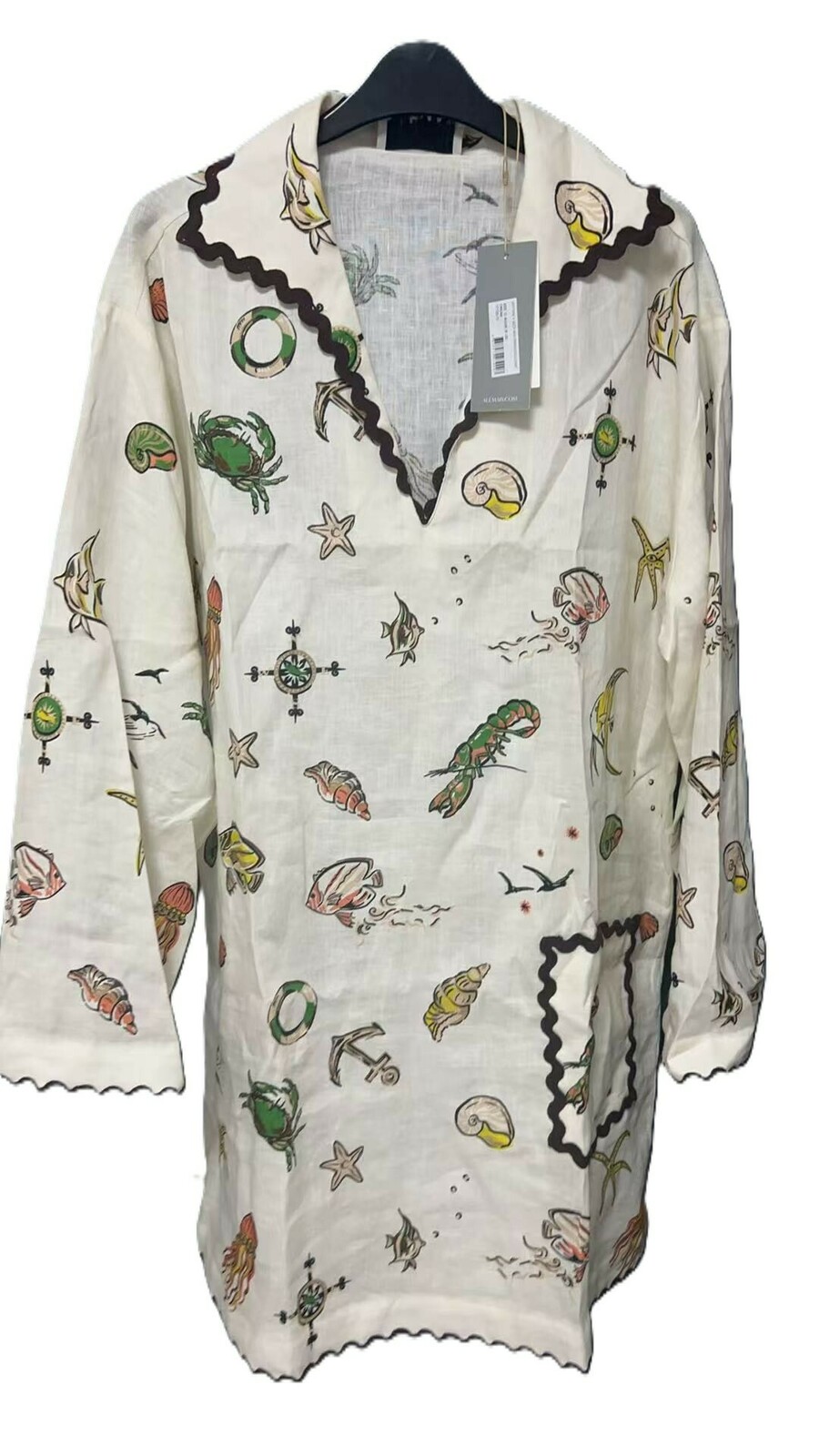 Printed linen minidress AU4/US0