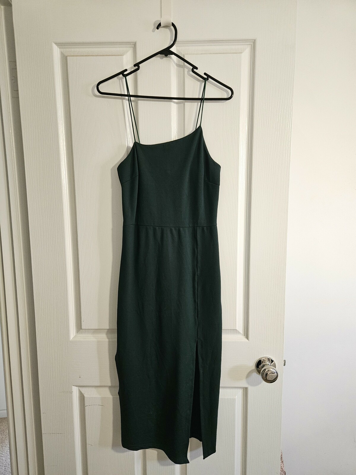 Green bodycon midi dress