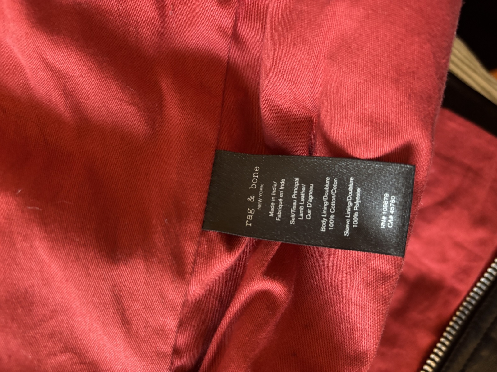 lamb leather Mack jacket M
