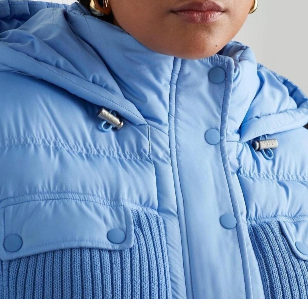 Knit Panelled Puffer