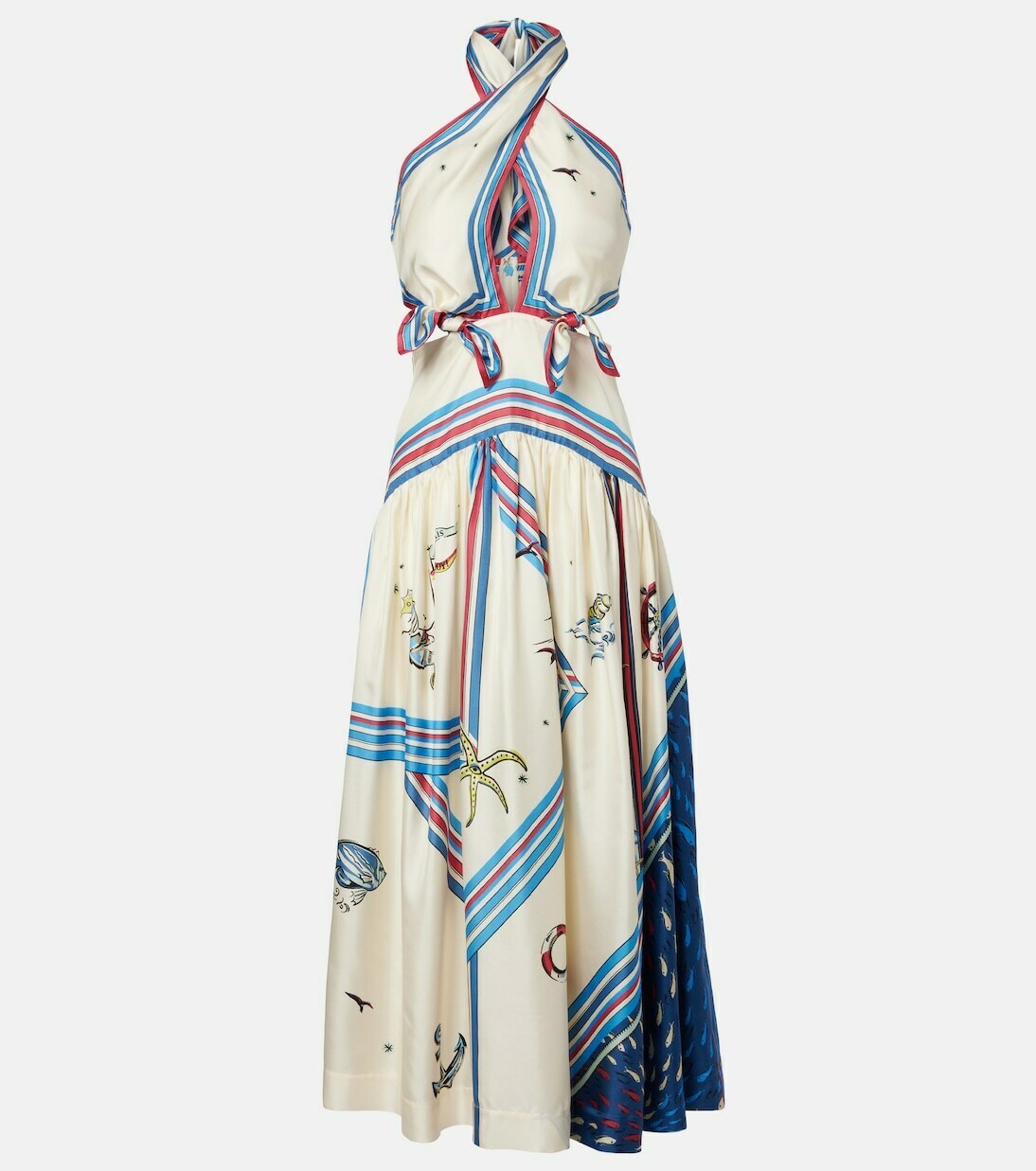 Apollo cutout printed silk midi dress AU8/US4 BNWT