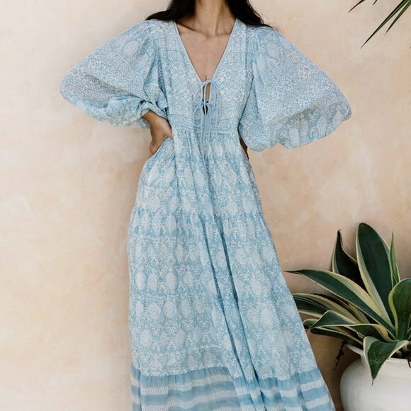  Jasmine Maxi Dress Sea Mist