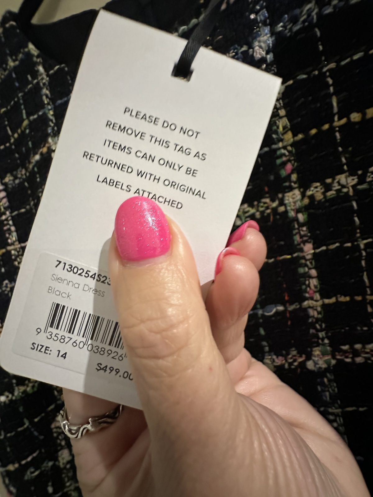  The dress is size 14. The jacket is also available size 16