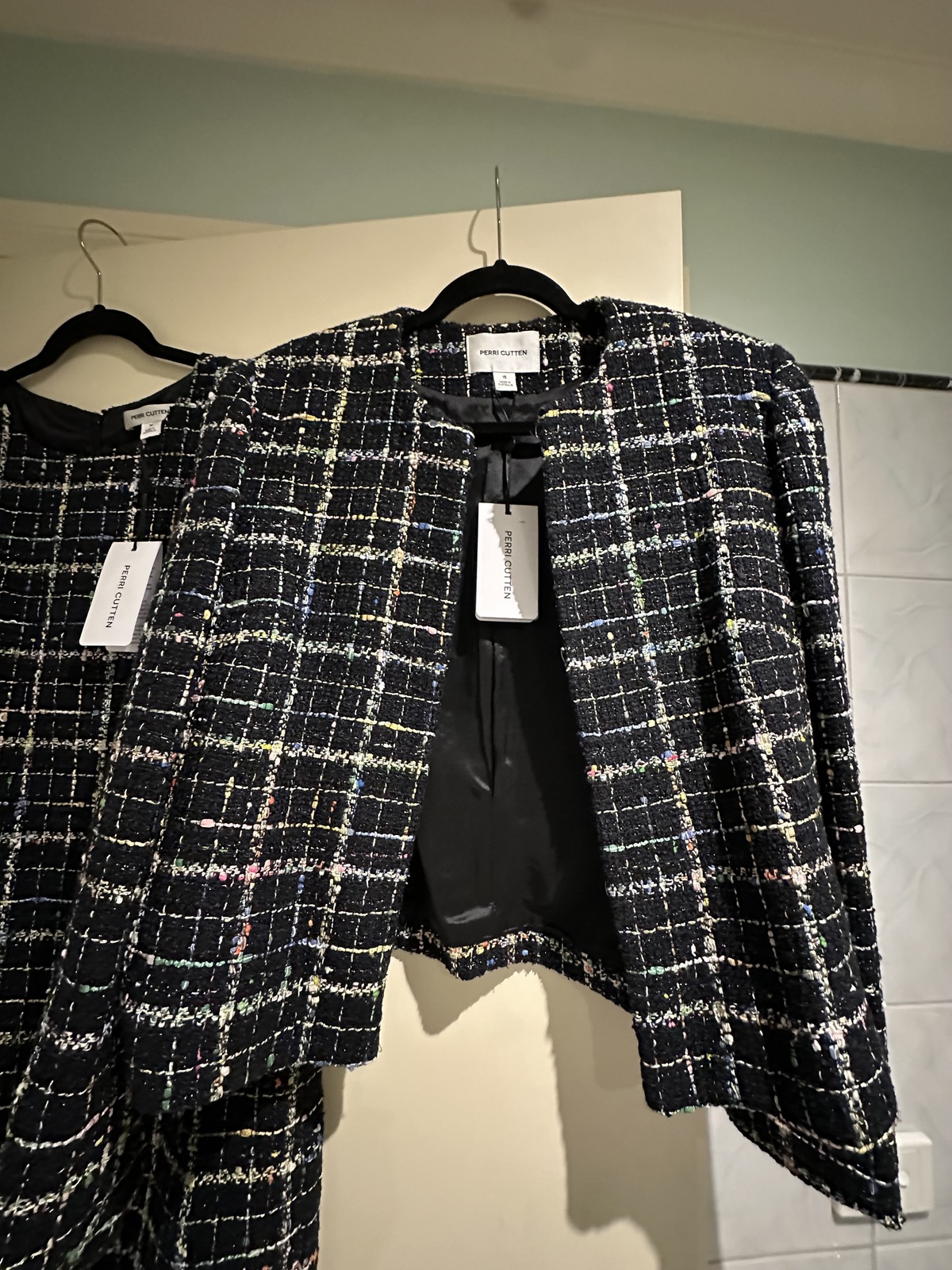  The dress is size 14. The jacket is also available size 16