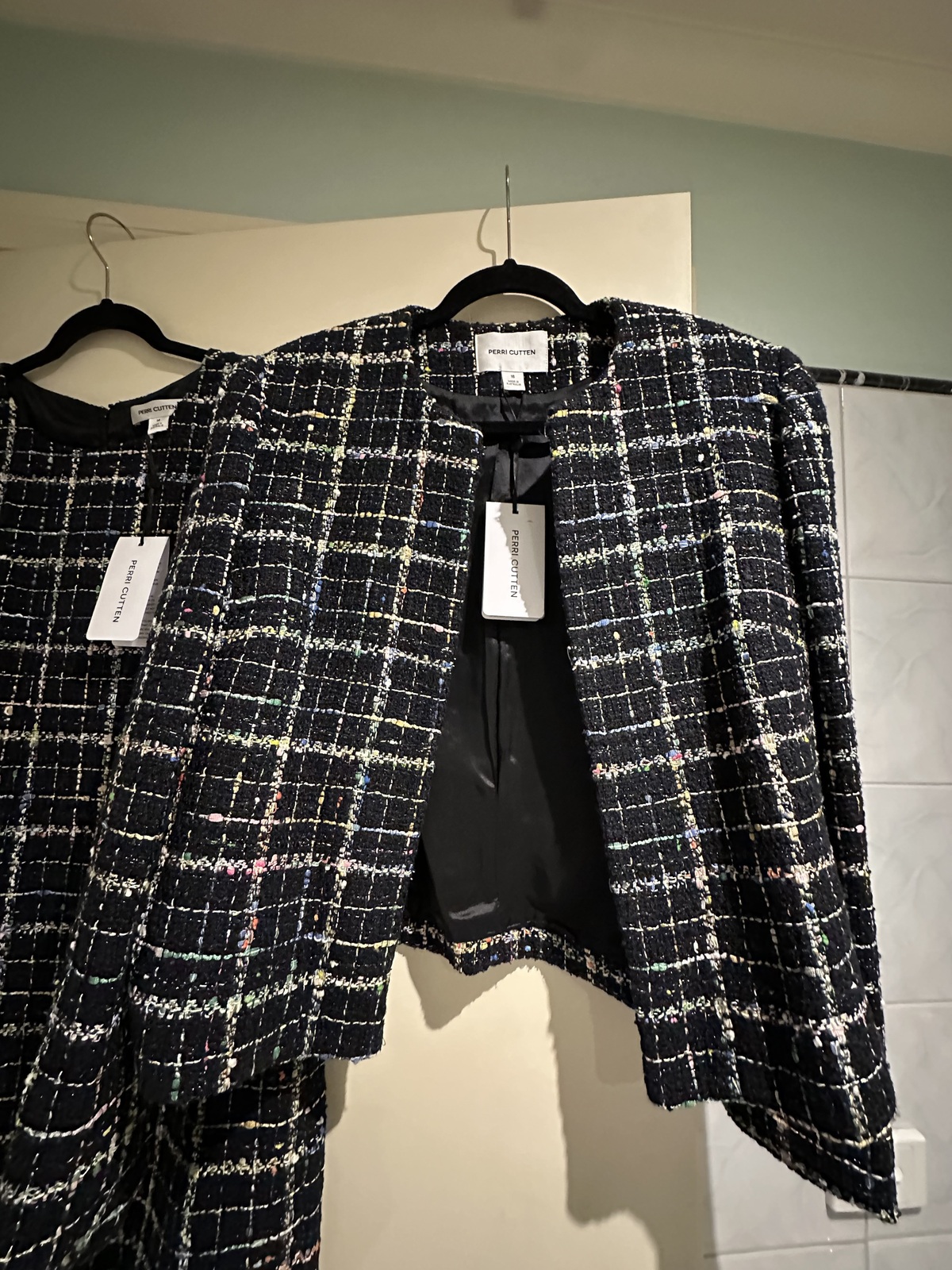  The dress is size 14. The jacket is also available size 16
