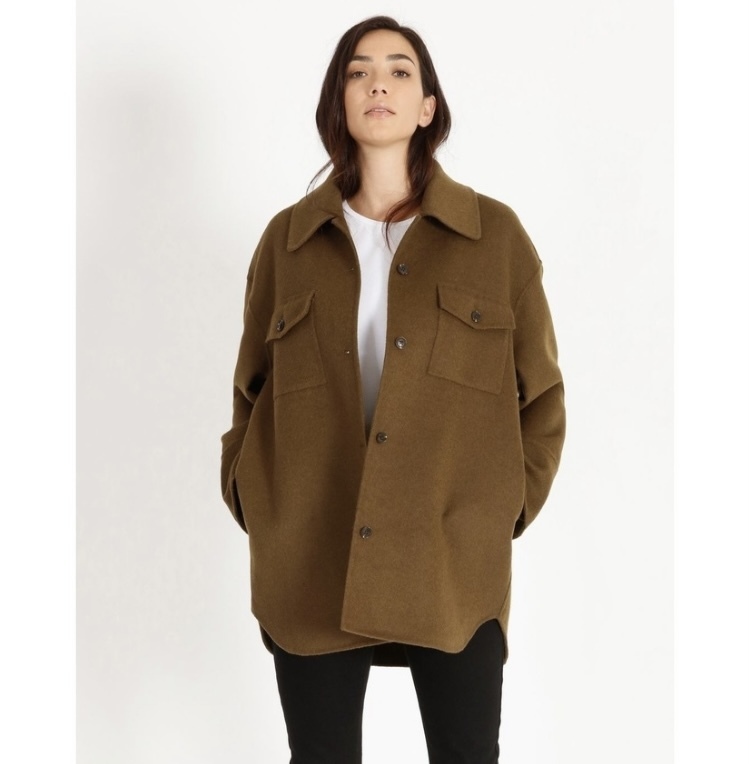 “MELTON” OVERSIZED SHACKET, SIZE 8