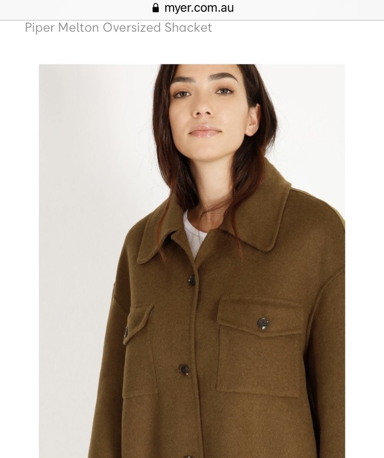 “MELTON” OVERSIZED SHACKET, SIZE 8
