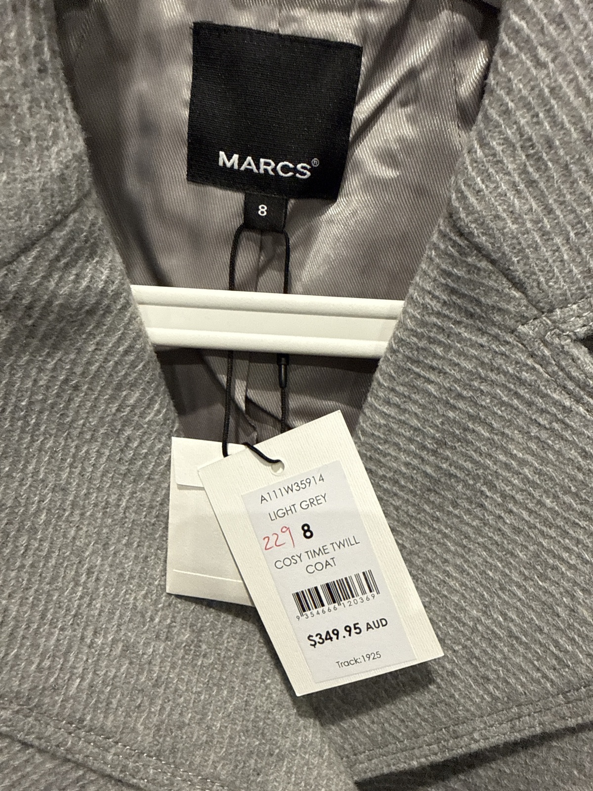 Cozy Time Twill Coat Light Grey