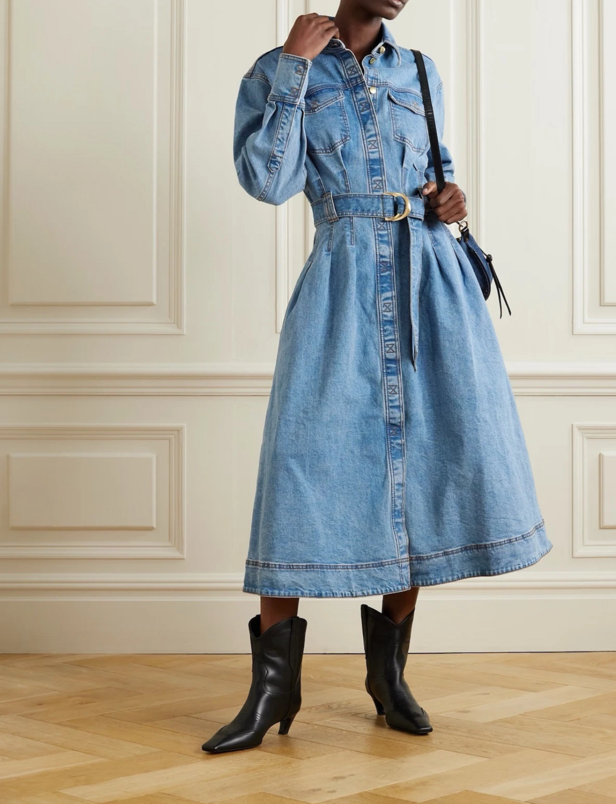 Aradia Denim Midi Shirt Dress AU8/US4