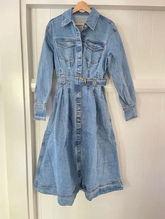 Aradia Denim Midi Shirt Dress AU8/US4