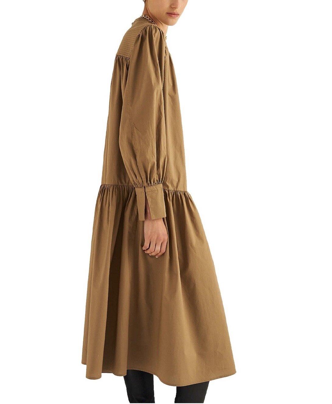 Long Sleeve Gathered Dress