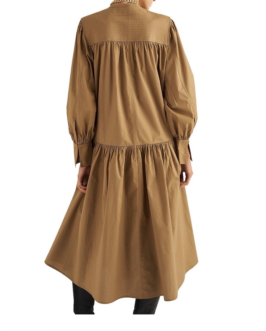 Long Sleeve Gathered Dress