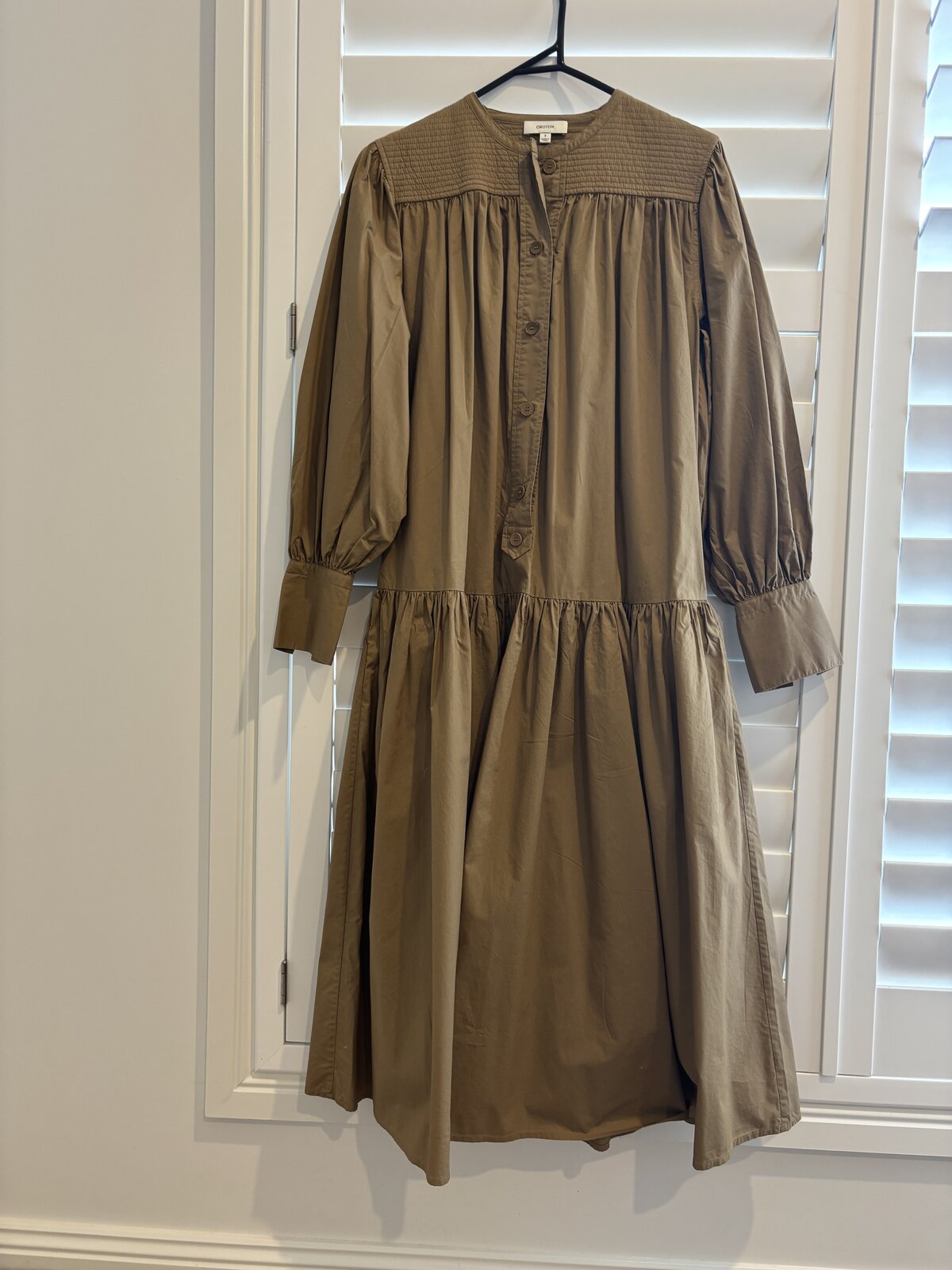 Long Sleeve Gathered Dress