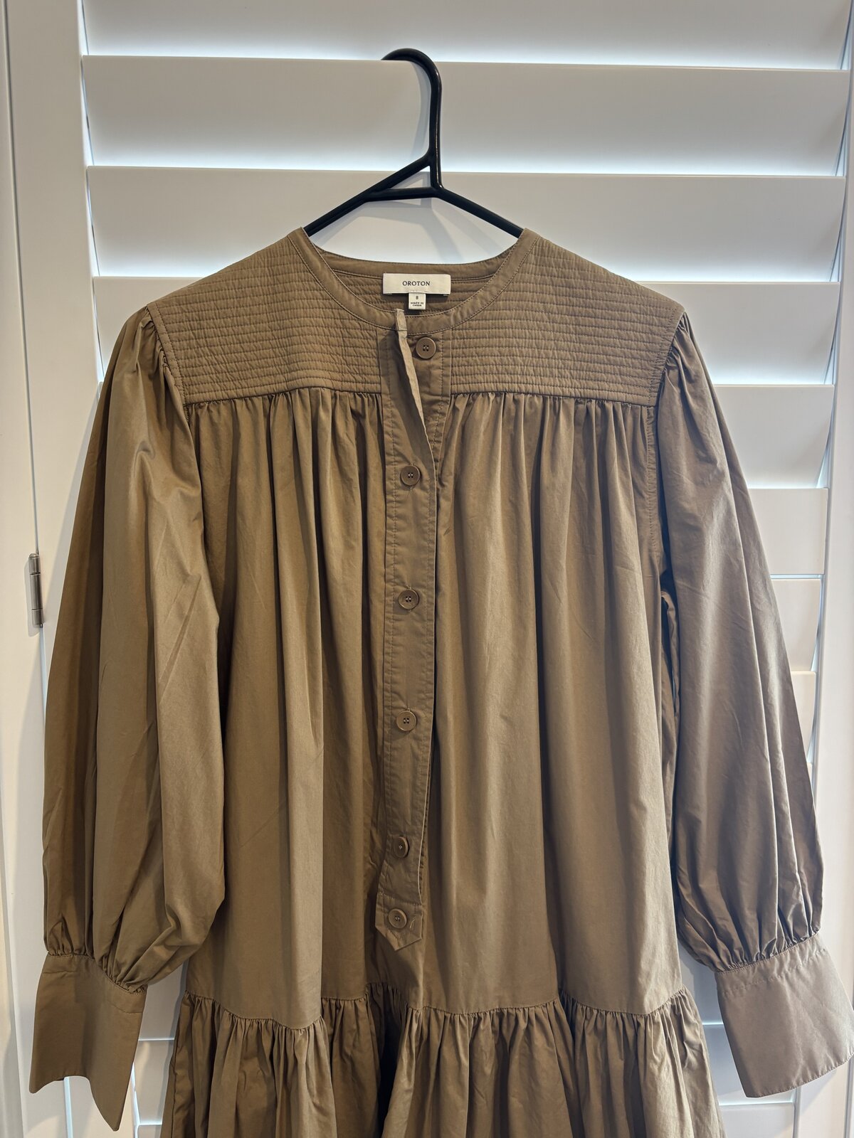 Long Sleeve Gathered Dress