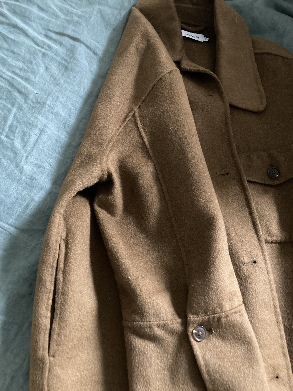 “MELTON” OVERSIZED SHACKET, SIZE 8