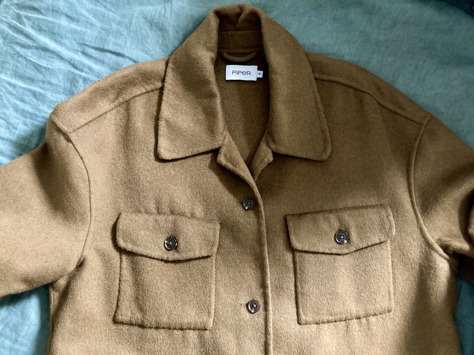 “MELTON” OVERSIZED SHACKET, SIZE 8