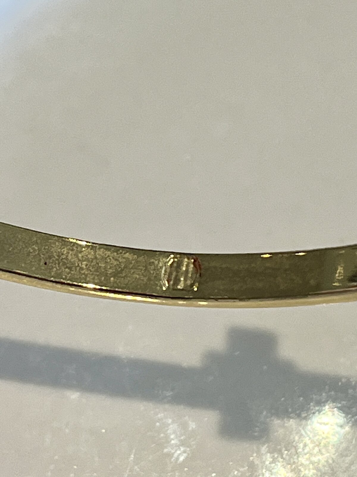 1960 CUFF BANGLE 14K GOLD PLATED WITH SMOKY QUARTZ