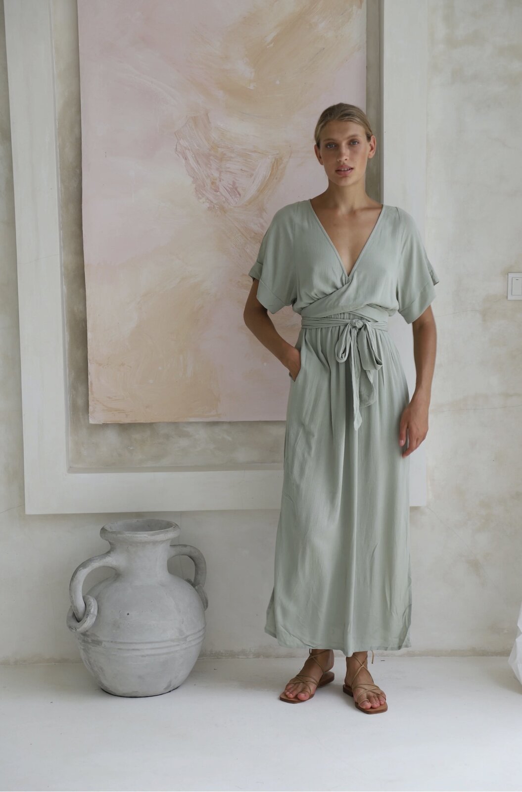 MELODY MAXI DRESS - SAGE