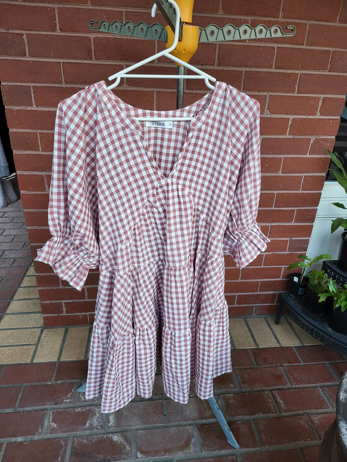 Danni Dress In Dusty Rose Gingham