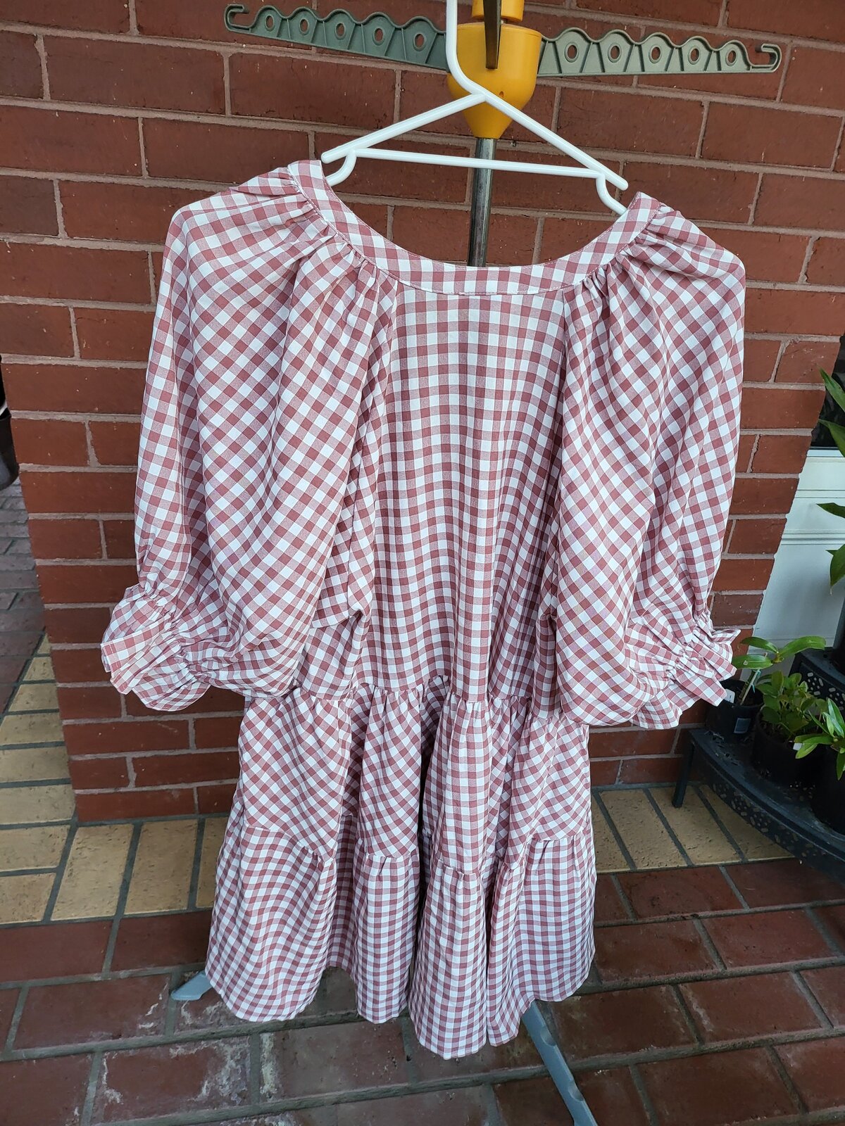 Danni Dress In Dusty Rose Gingham