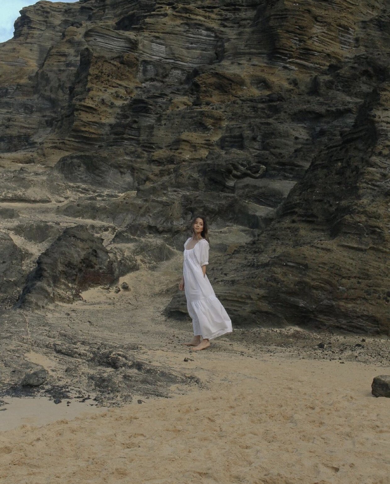 “RECYCLED LIBERTY DRESS - WHITE”