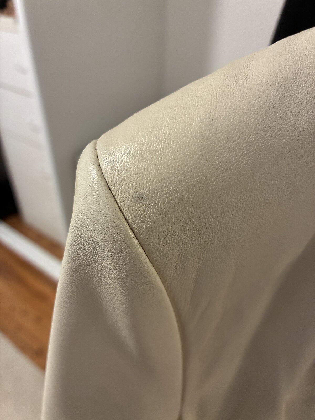 Longline Leather Jacket - Tofu