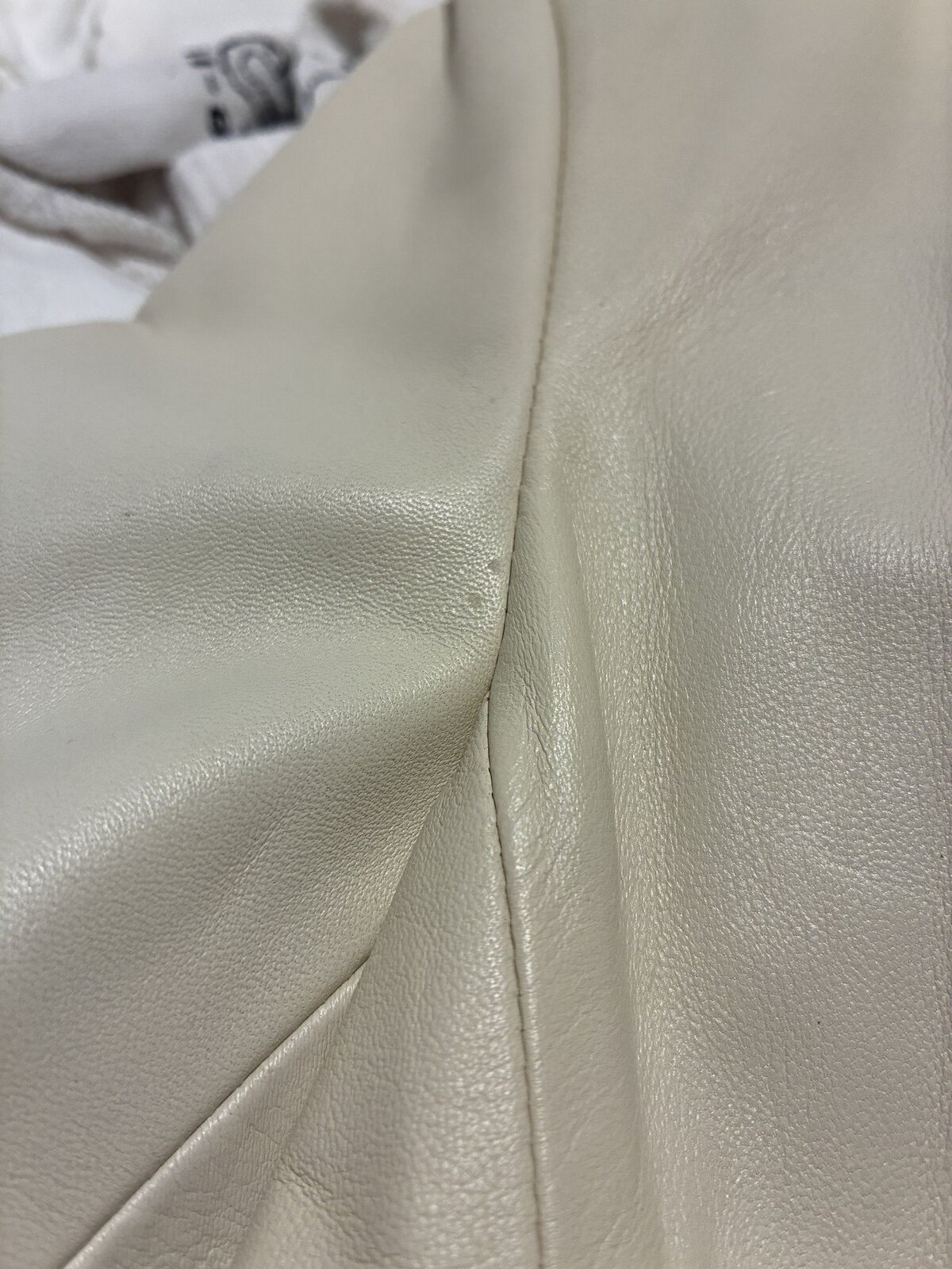 Longline Leather Jacket - Tofu