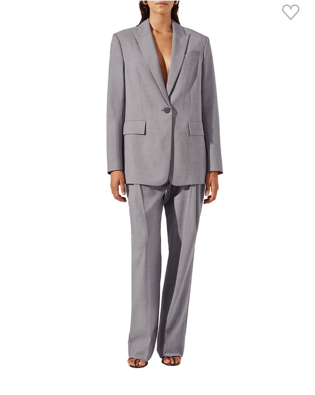 Asher Oversized Tailored Blazer - Steel Grey