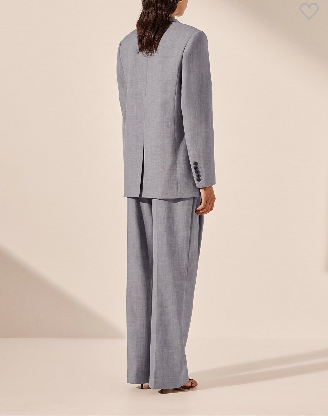 Asher Oversized Tailored Blazer - Steel Grey