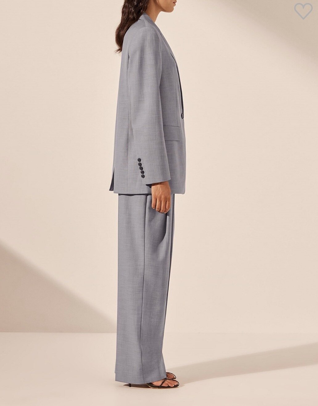 Asher Oversized Tailored Blazer - Steel Grey
