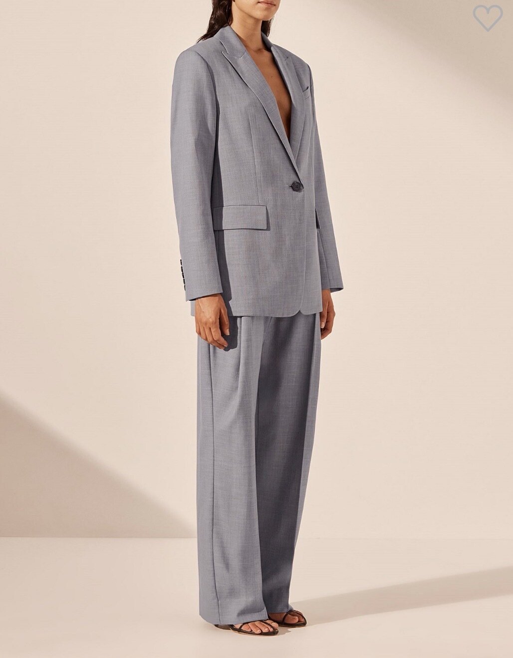 Asher Oversized Tailored Blazer - Steel Grey