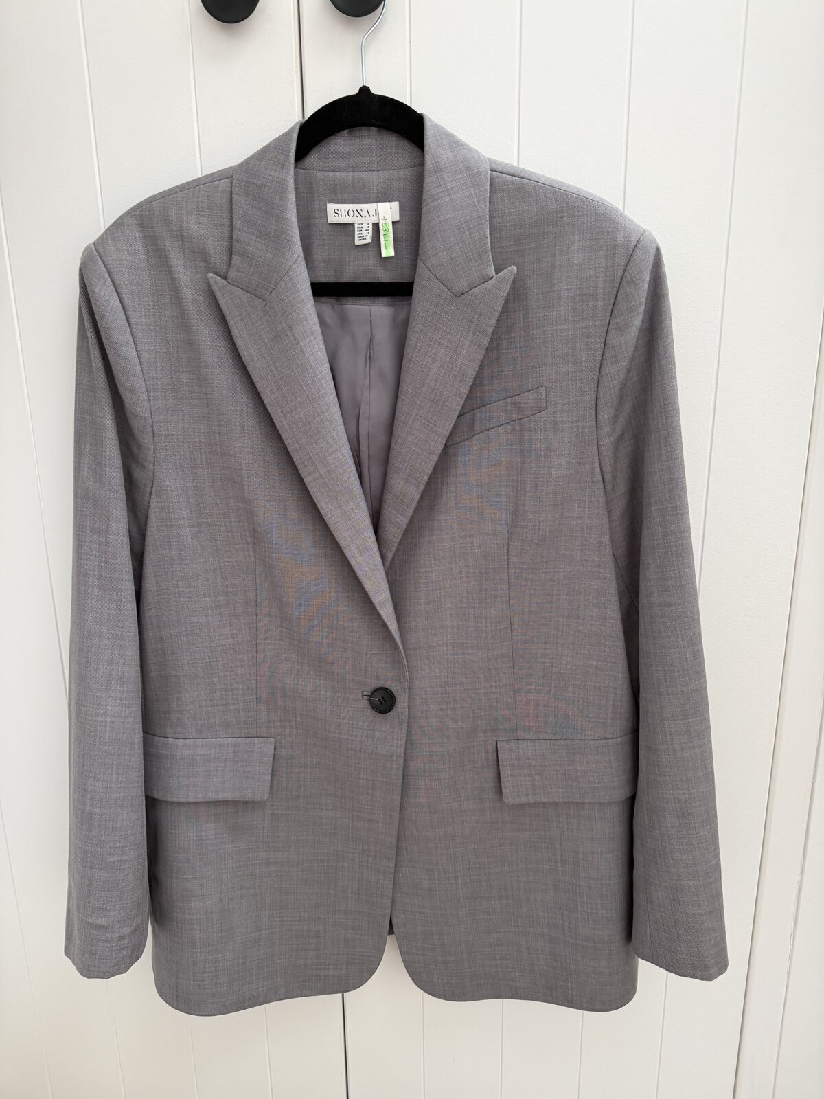 Asher Oversized Tailored Blazer - Steel Grey