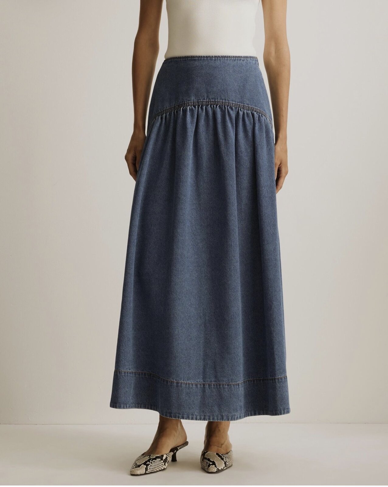 Maya Denim Maxi Skirt