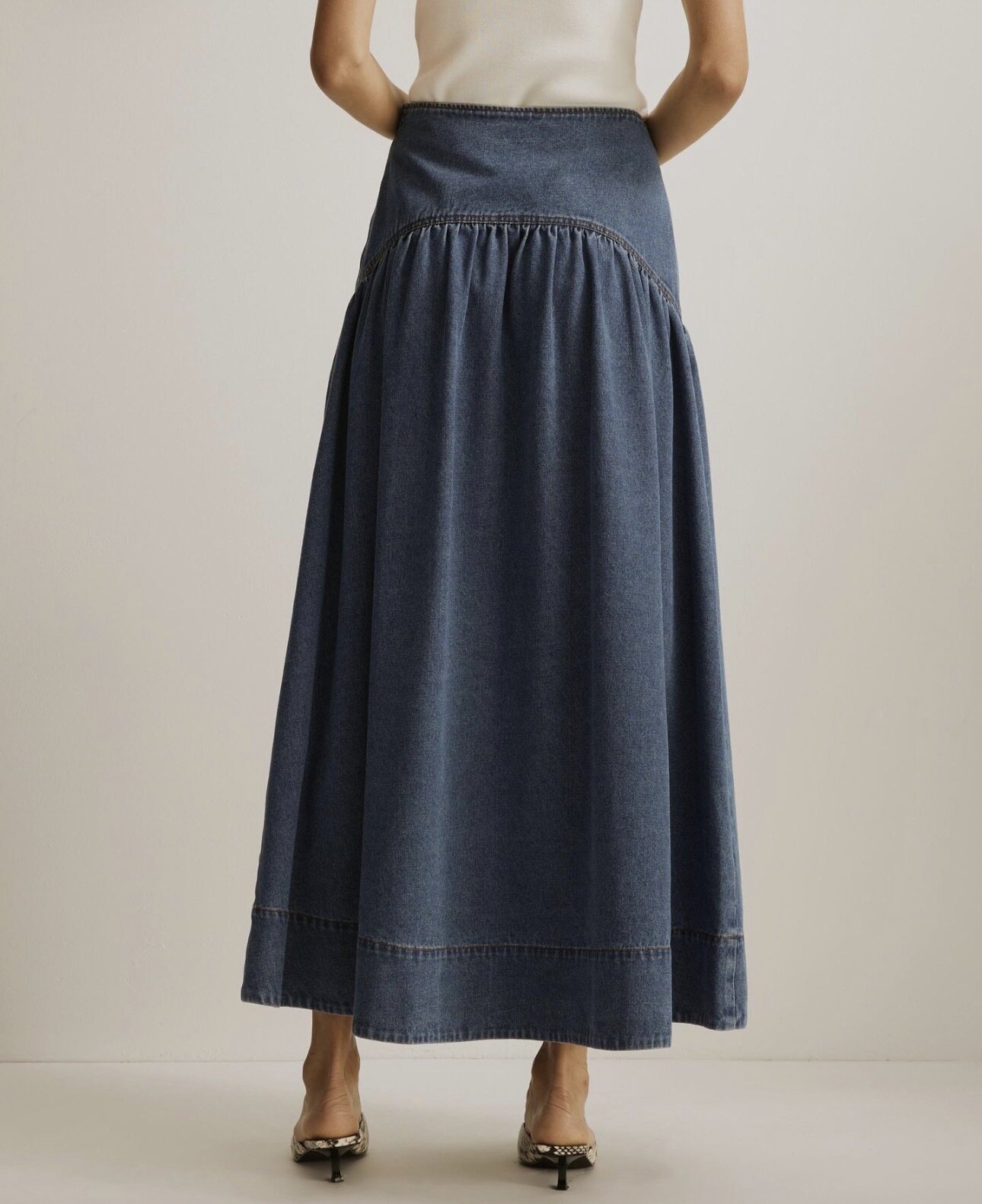 Maya Denim Maxi Skirt