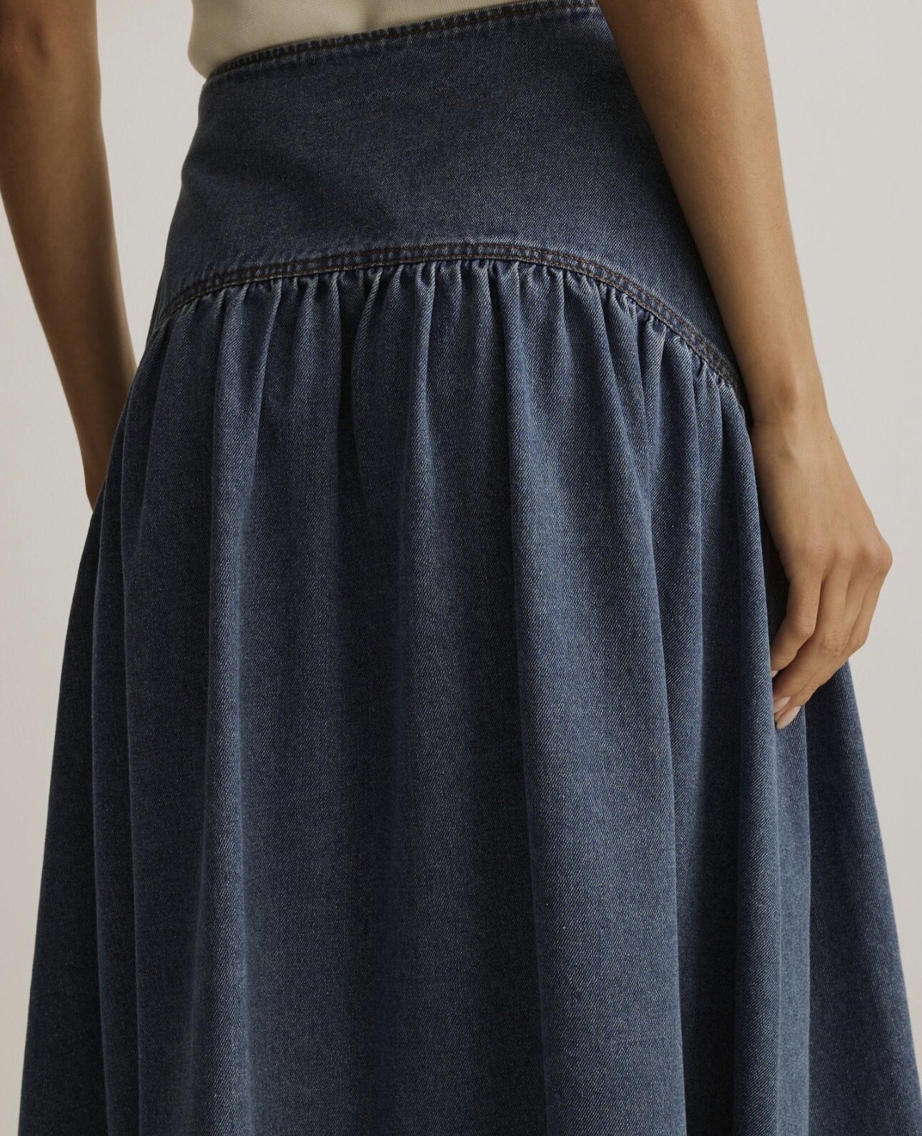 Maya Denim Maxi Skirt