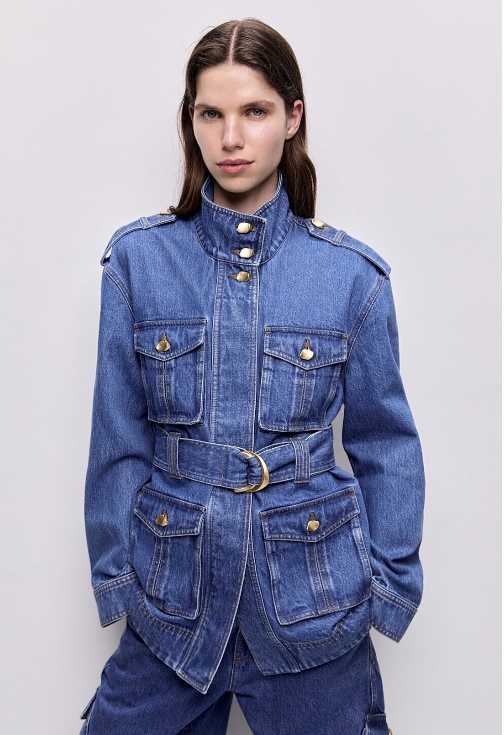 Lockley Demin Trench Coat Size 8