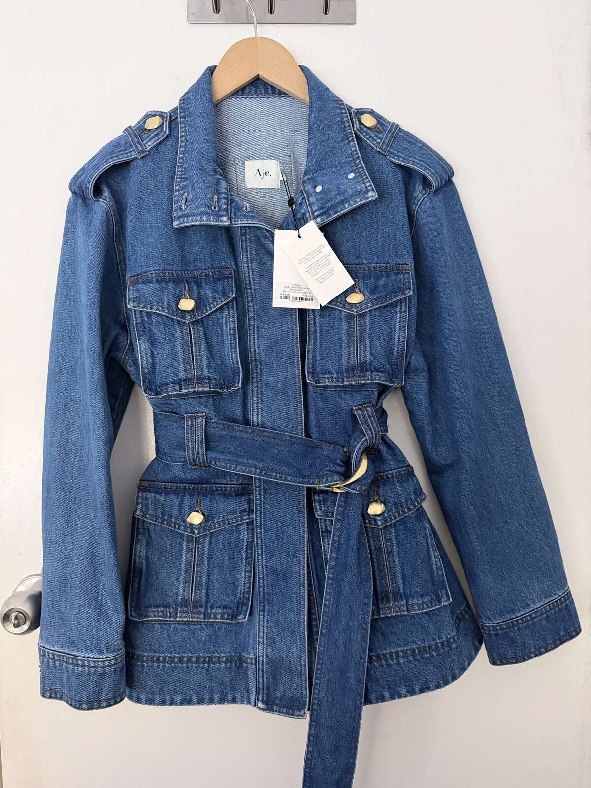 Lockley Demin Trench Coat Size 8