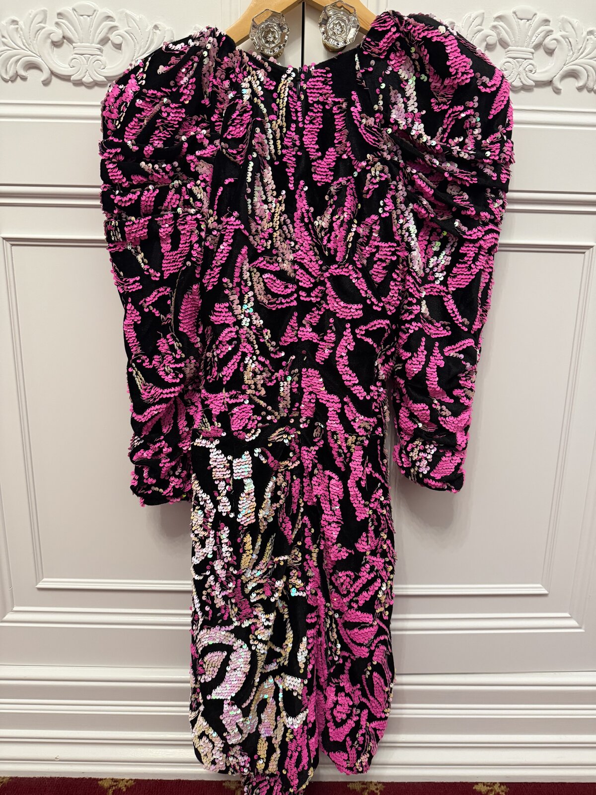 Eliya the label pink and black sequin Farrah Dress