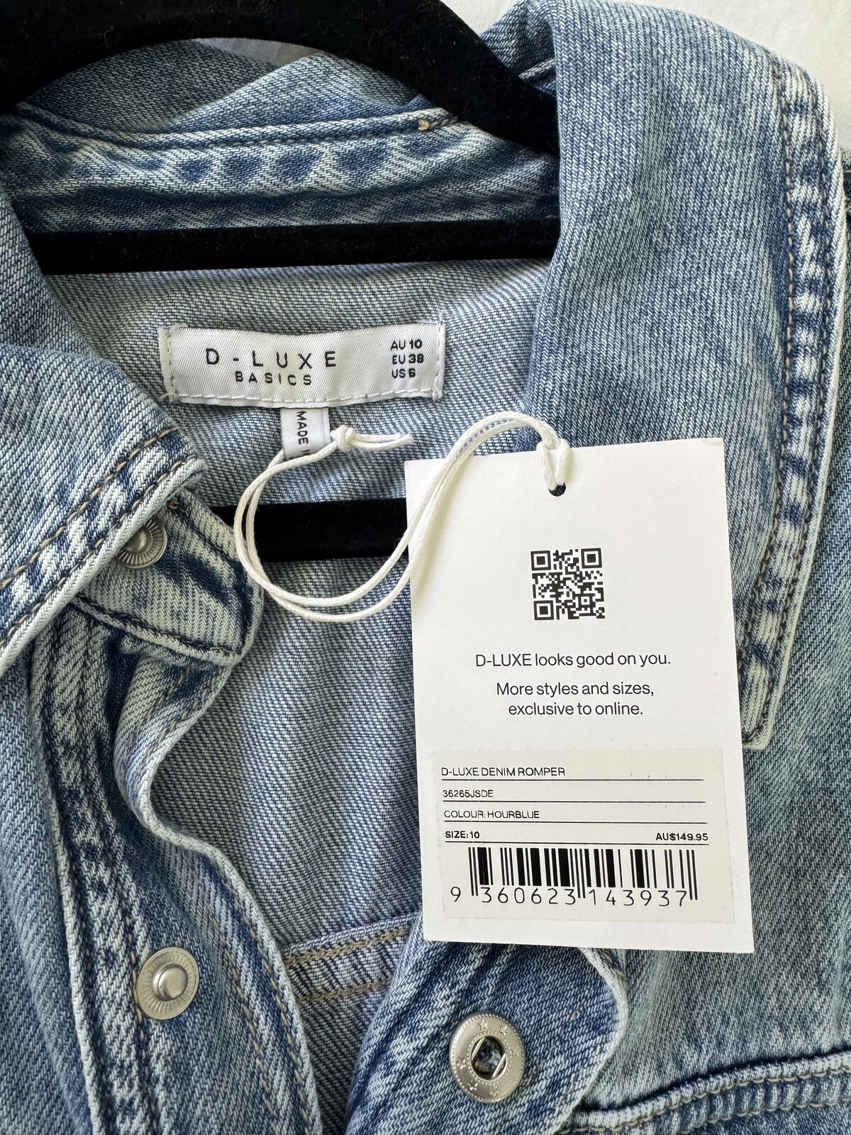 D Luxe Denim Romper
