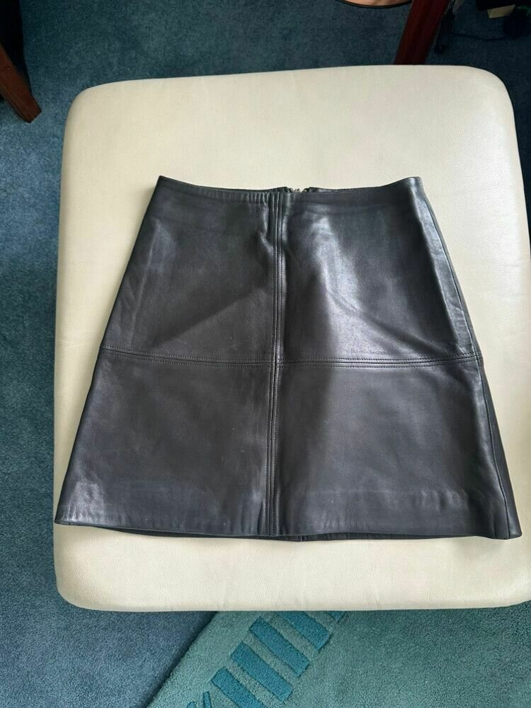 Soft Leather Panelled Mini Skirt 