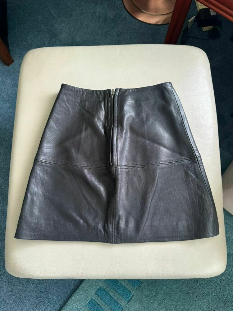 Soft Leather Panelled Mini Skirt 