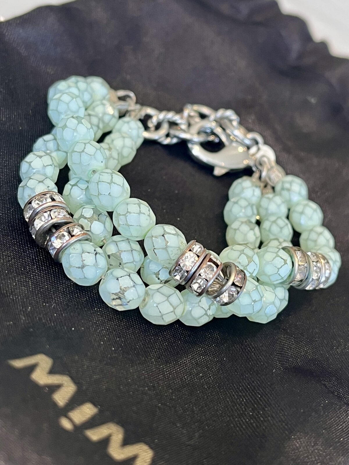 SERENE WRIST BRACELET WITH CZECH BEADS & SWAROVSKI RONDELLES