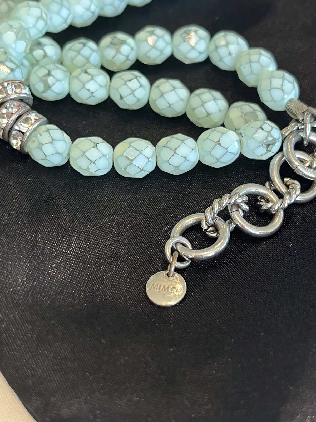SERENE WRIST BRACELET WITH CZECH BEADS & SWAROVSKI RONDELLES