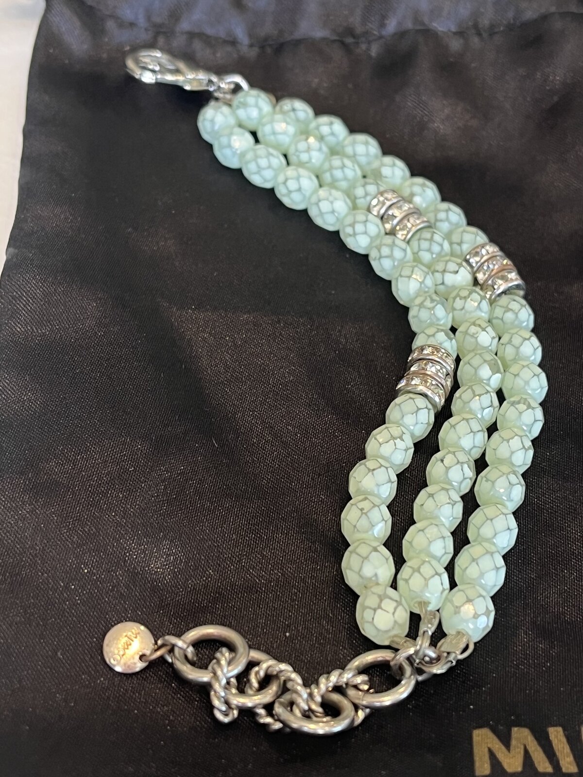 SERENE WRIST BRACELET WITH CZECH BEADS & SWAROVSKI RONDELLES